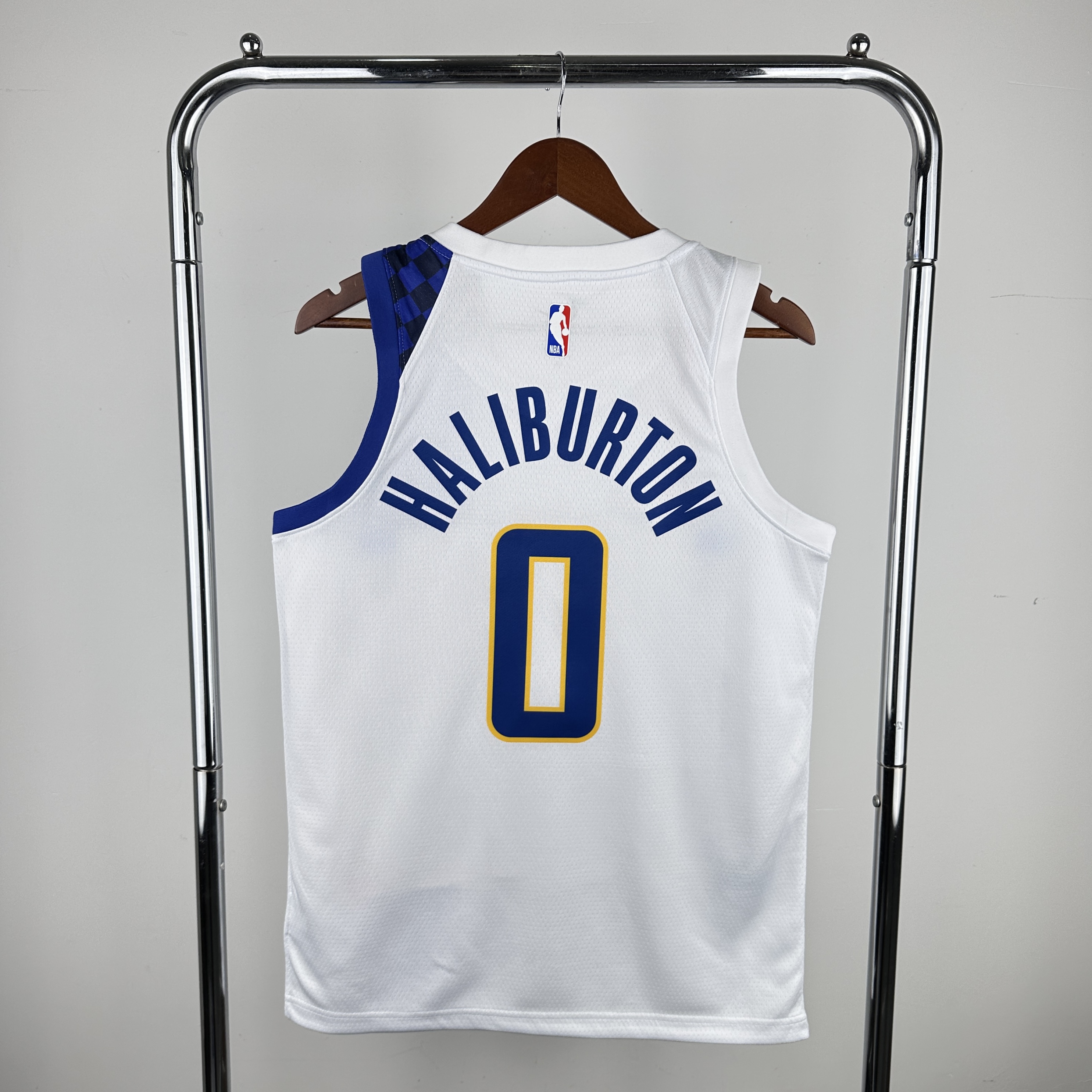 Men Indiana Pacers 0 Haliburton White City Edition Nike 2024 NBA Jersey